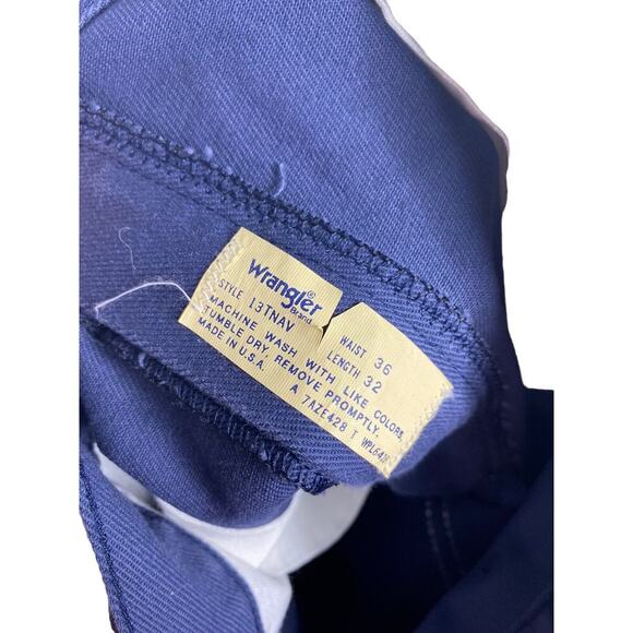 Vintage Wrangler Dark Blue Jeans Stretch Pants 34x31 USA Made Mens Style 13TNVY - Picture 5 of 5